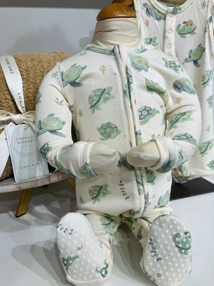Sea Turtles 2 Way Zipper Footie