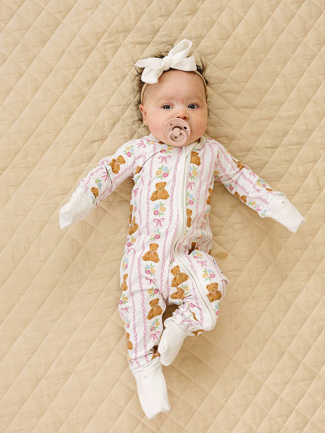 Bamboo Zip Romper | Honey Bear