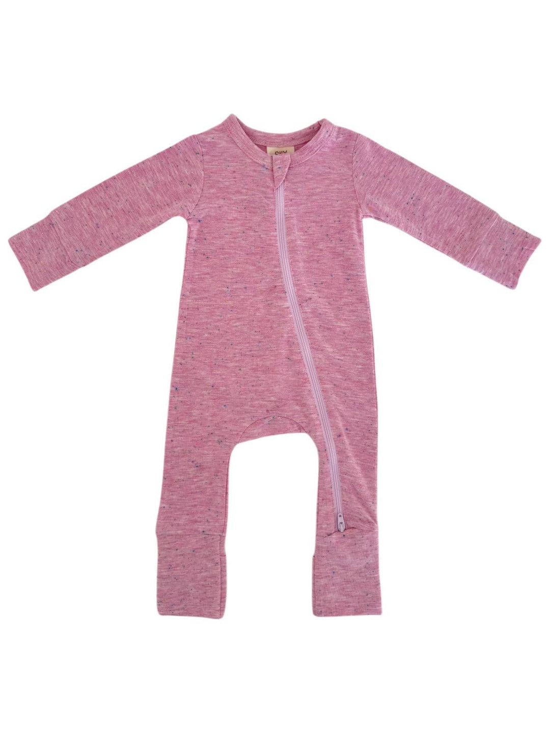 Pink Speckle - 2-Way Zip Romper