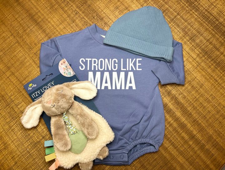 Strong Like Mama- LS Cornflower Blue