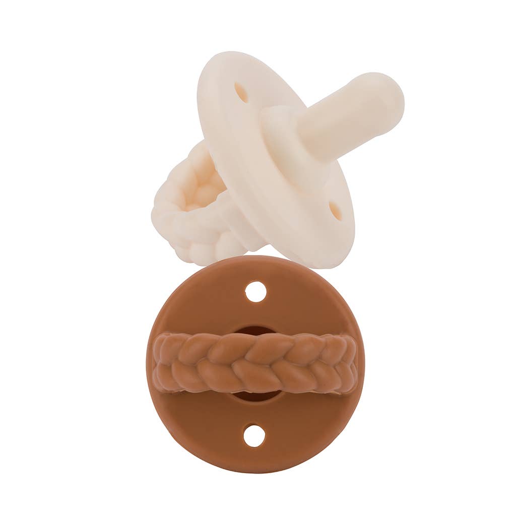 Sweetie Soother™ Pacifier Sets : Robin's Egg Blue + Navy Cables