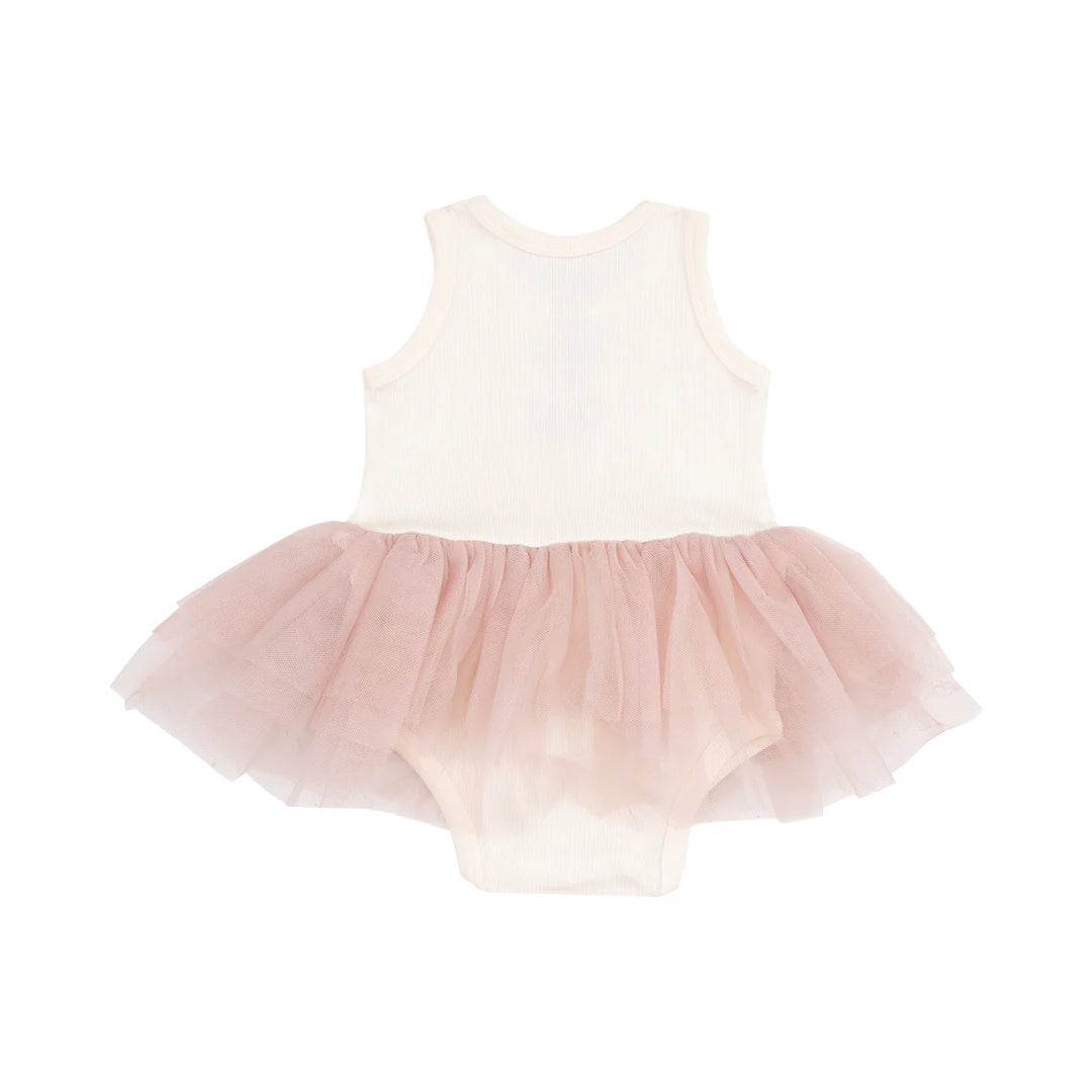 Bows And Ballet Rib Tank Bodysuit Tutu
