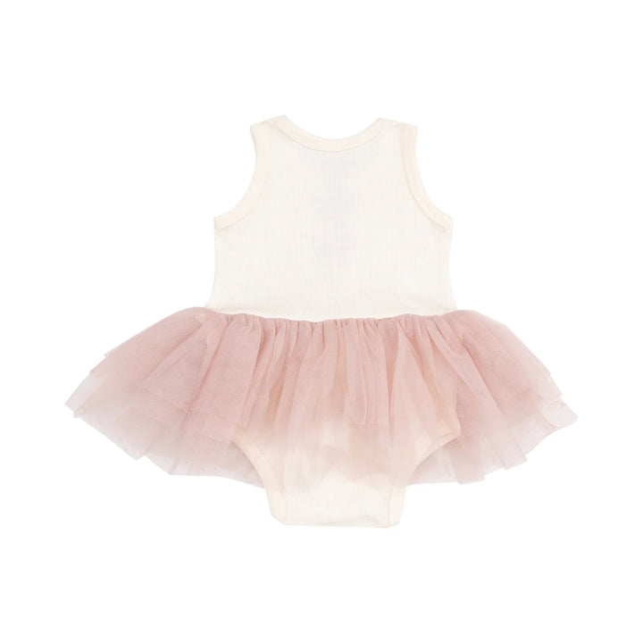 Bows And Ballet Rib Tank Bodysuit Tutu