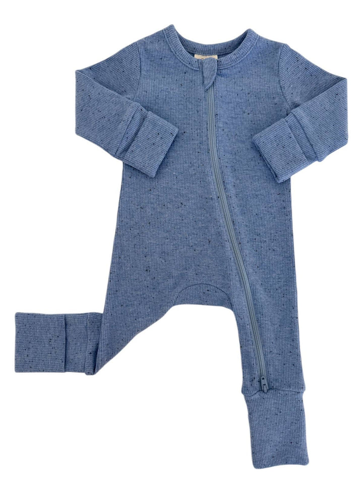 Blue Speckle - 2-Way Zip Romper