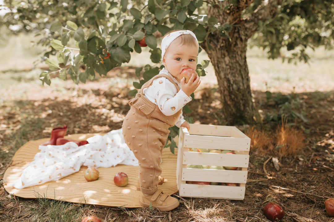 Baby Sleeper Knit in Apples