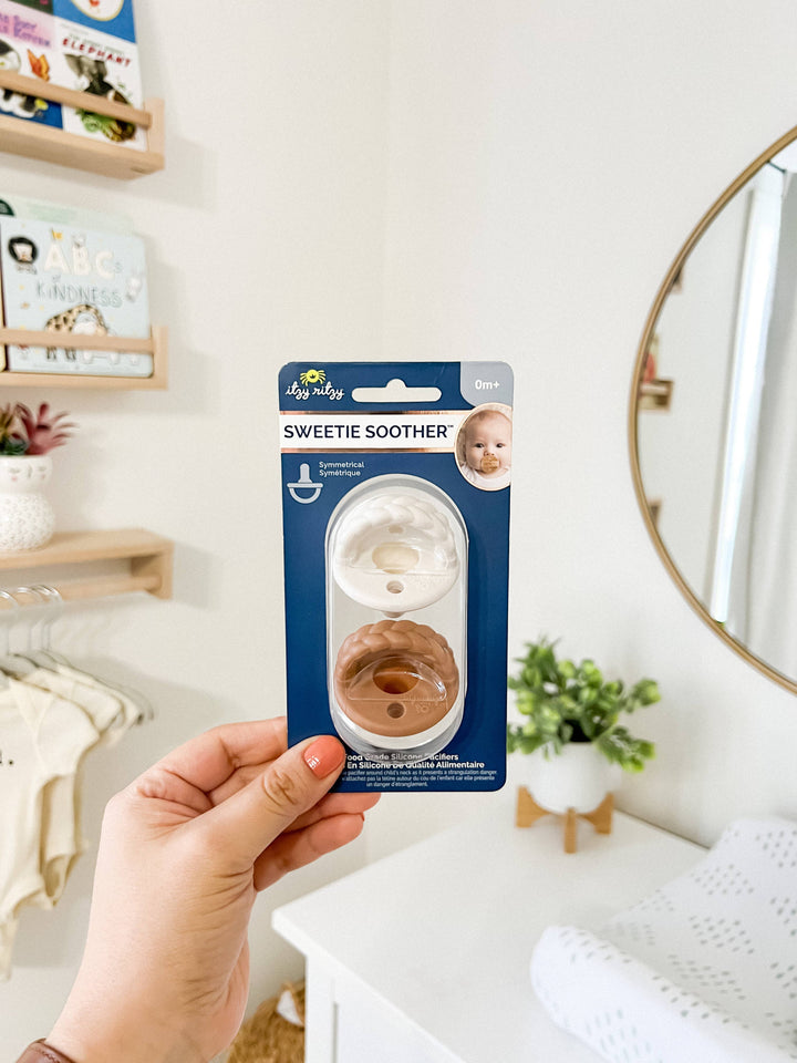 Sweetie Soother™ Pacifier Sets : Robin's Egg Blue + Navy Cables