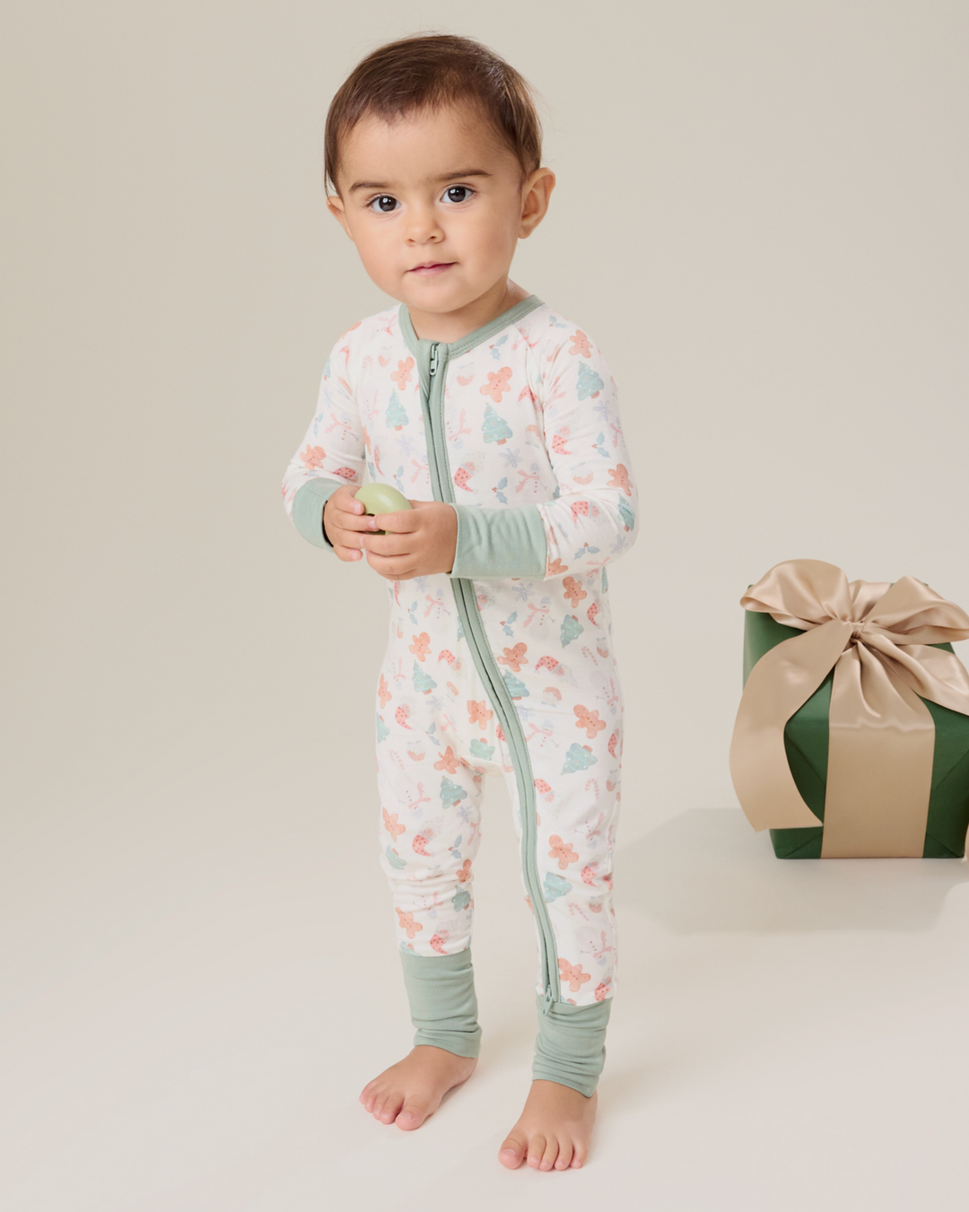 Bamboo Baby Pajama Holiday Print - Cozy Holiday