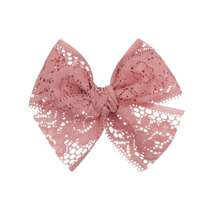 Lace Bow - Rose Clip: Alligator Clip