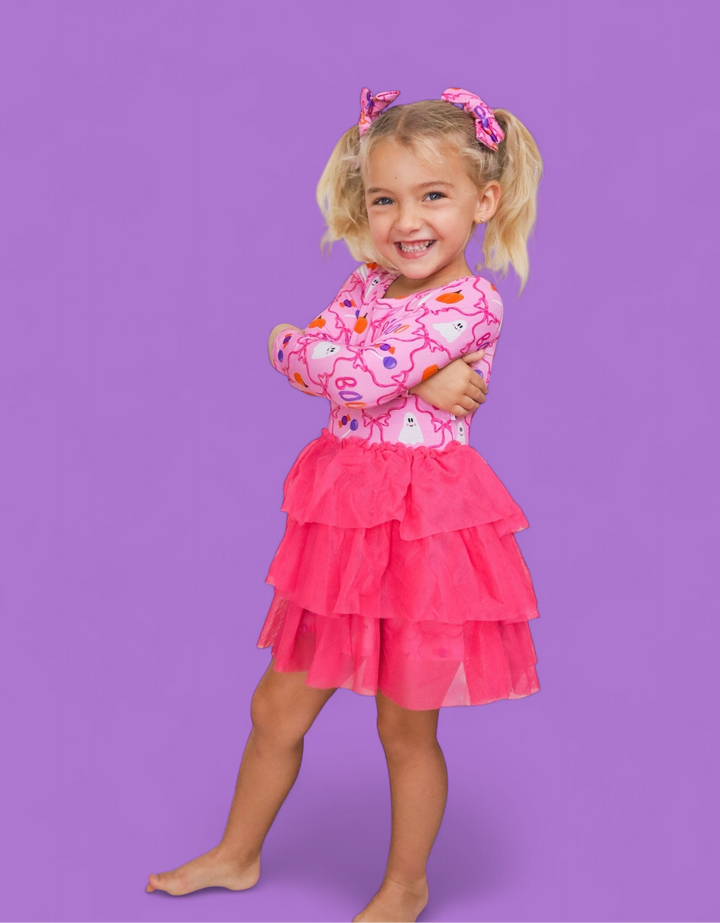 BERRY SWEET BOO LONG SLEEVE DREAM TUTU DRESS