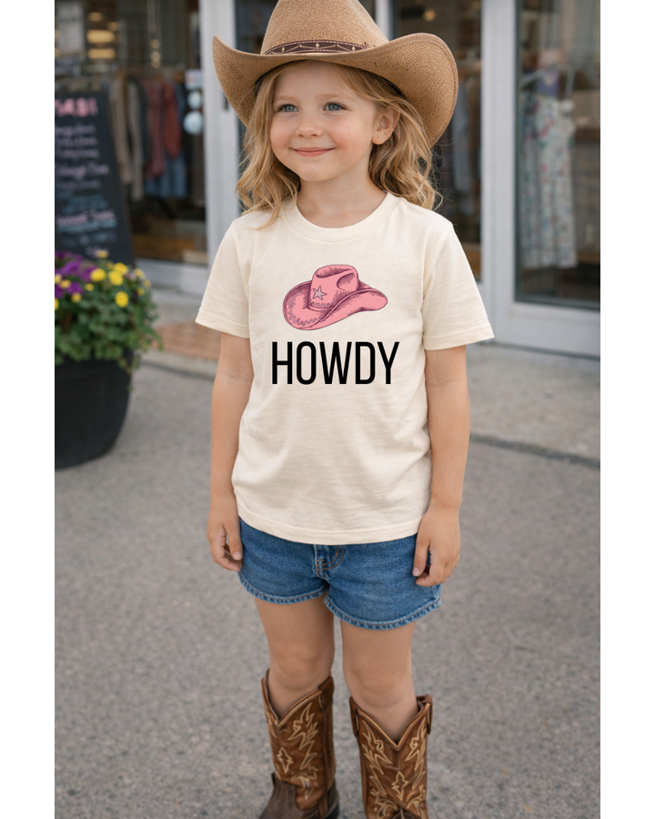 Howdy - Pink Hat Tee