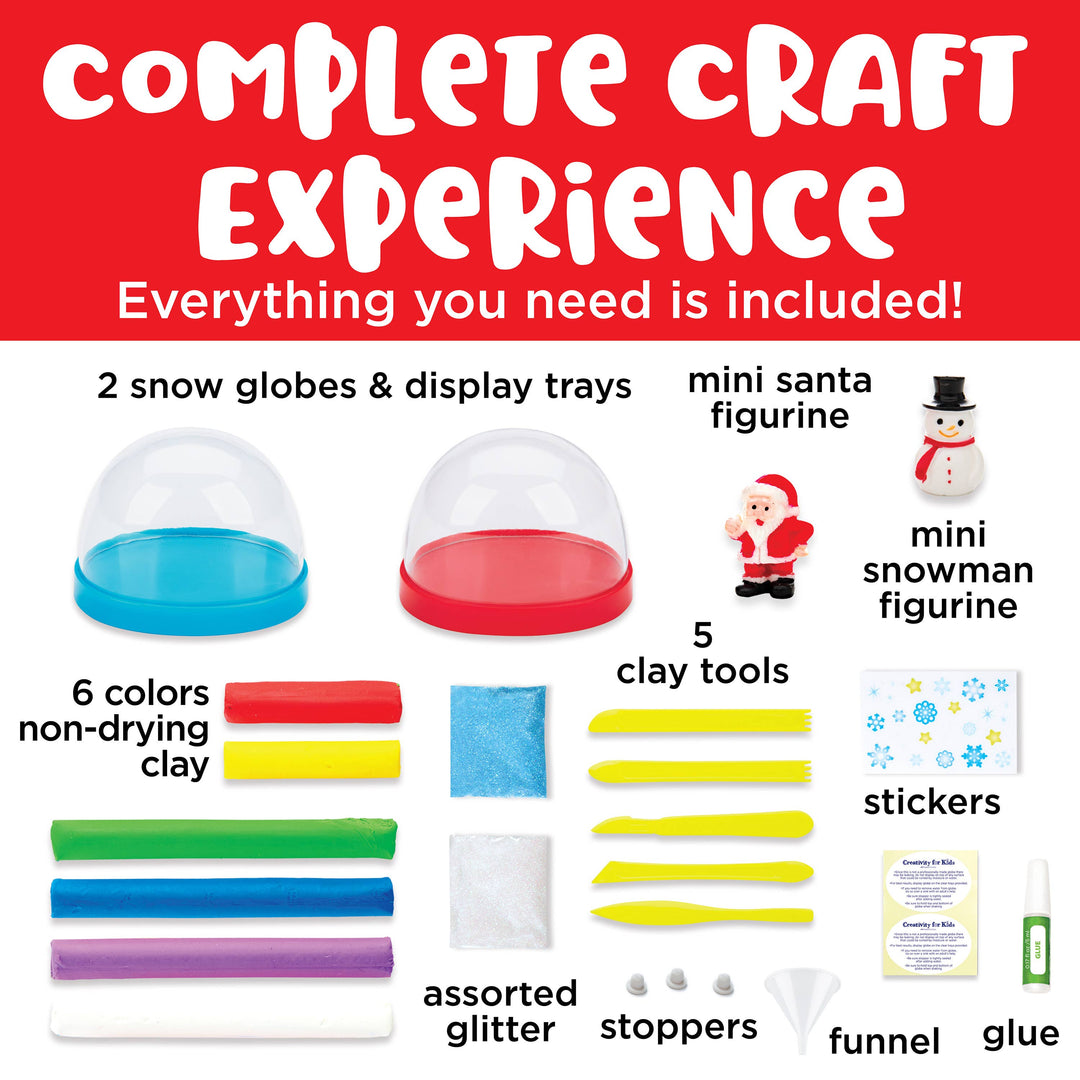 Make Your Own Holiday Snow Globes Craft Kit for Kids
