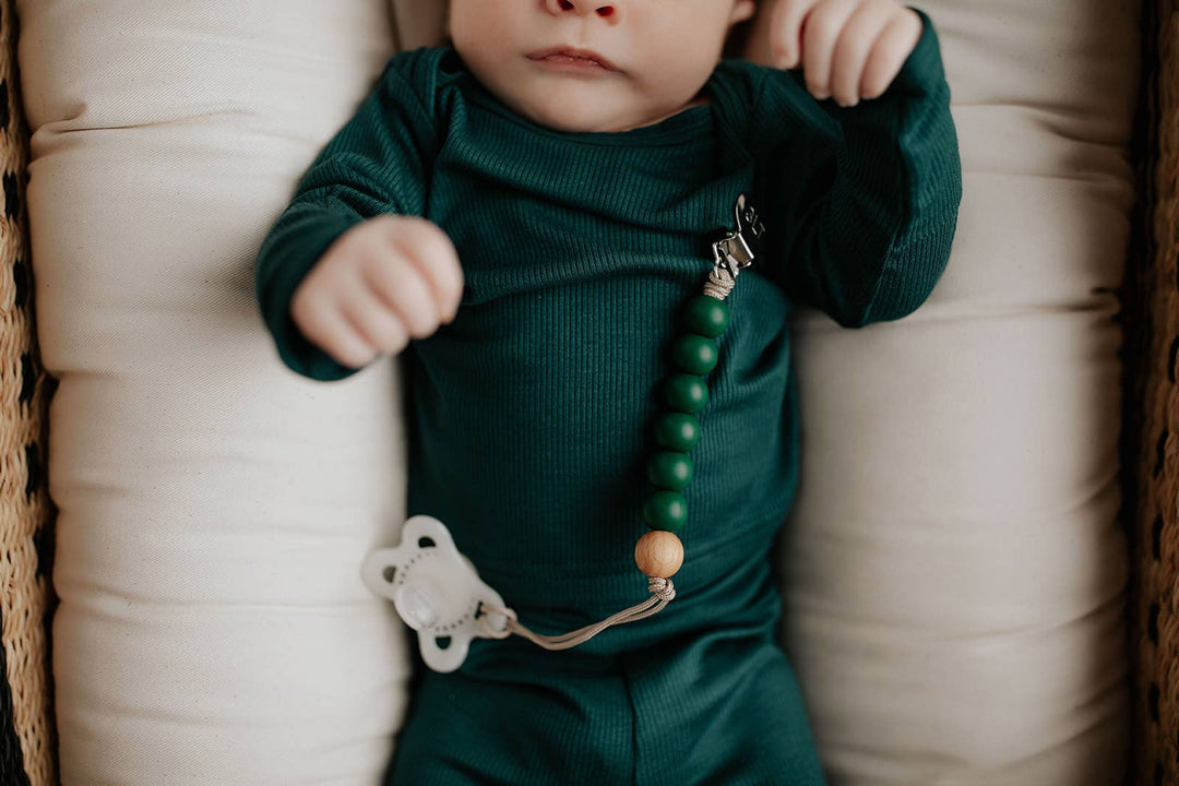 Ribbed Forest Green Pjs & Loungewear