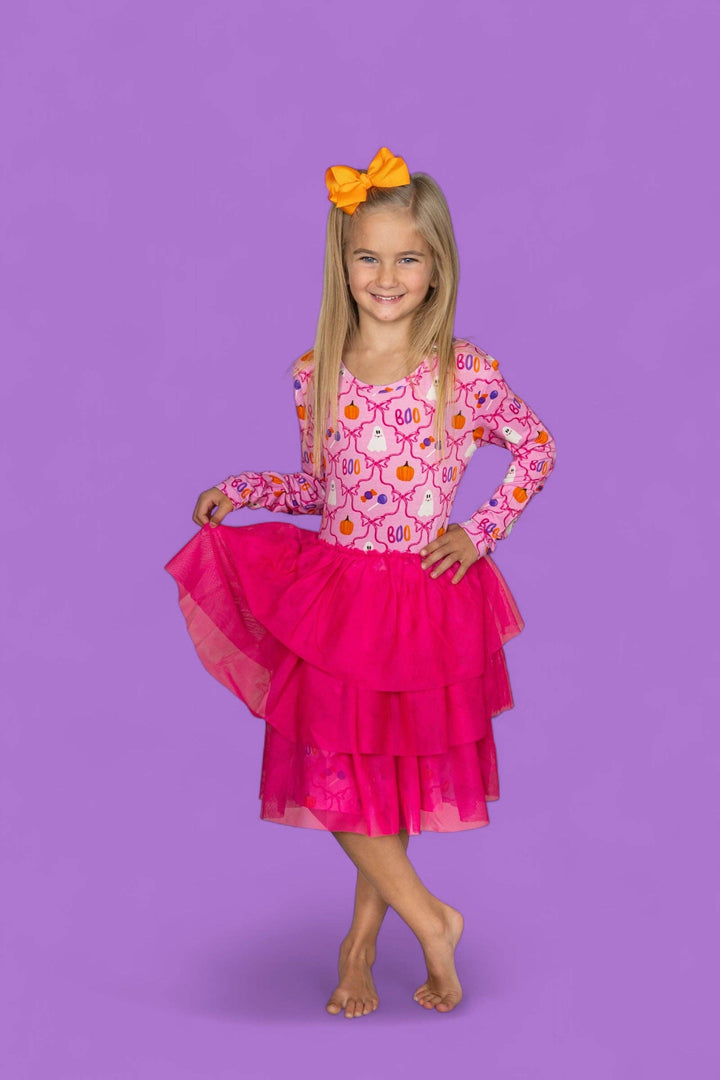 BERRY SWEET BOO LONG SLEEVE DREAM TUTU DRESS
