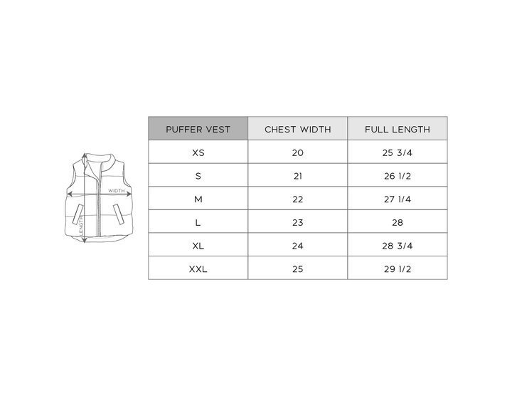 Puffer Vest / Checkered in Storm