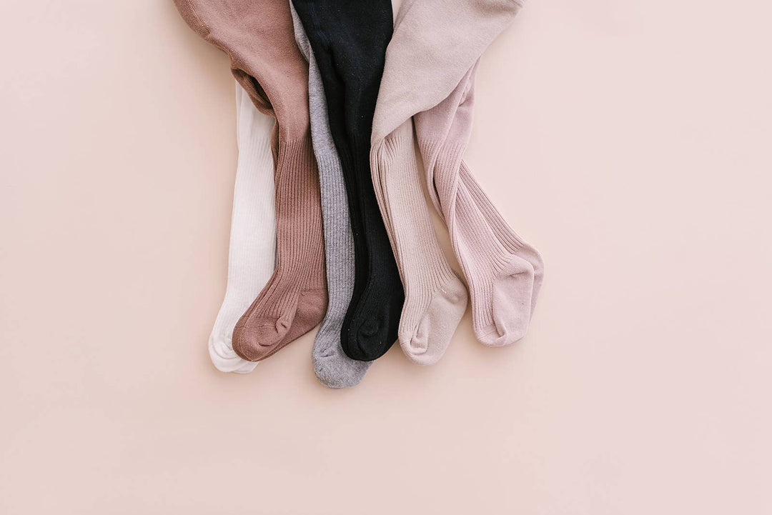 Knit Baby Tights - Grey