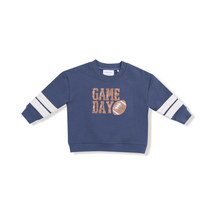 Varsity Cozy Drop Sleeve Sweatshirt - Vintage Indigo