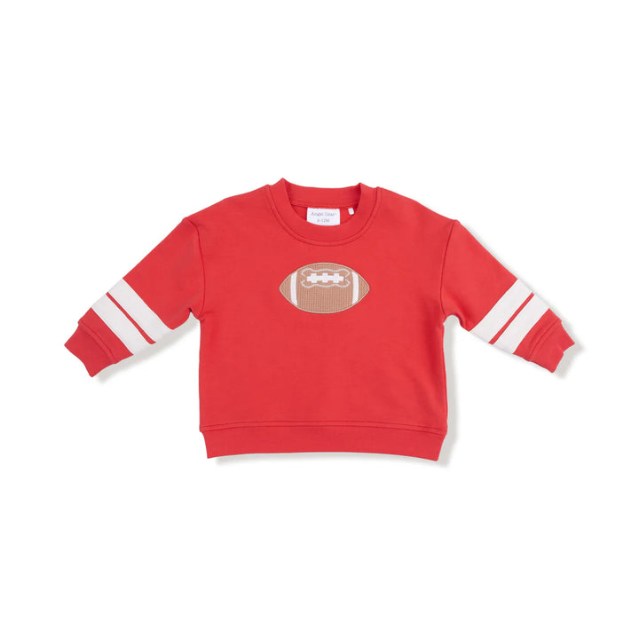Varsity Cozy Drop Sleeve Sweatshirt - Red