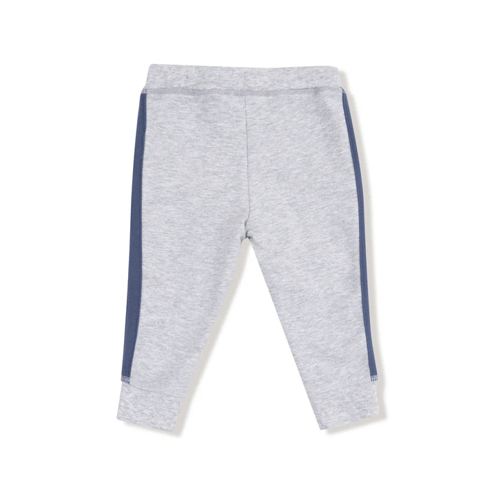 Jogger w/ Varsity Stripes - Light Heather Grey
