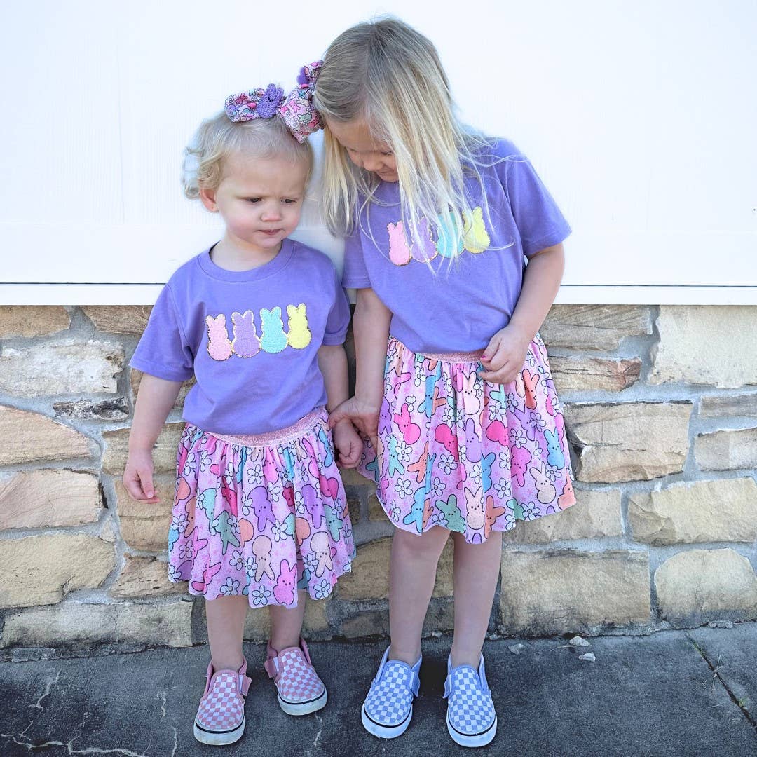 Patch Short Sleeve T-Shirt -Lavender