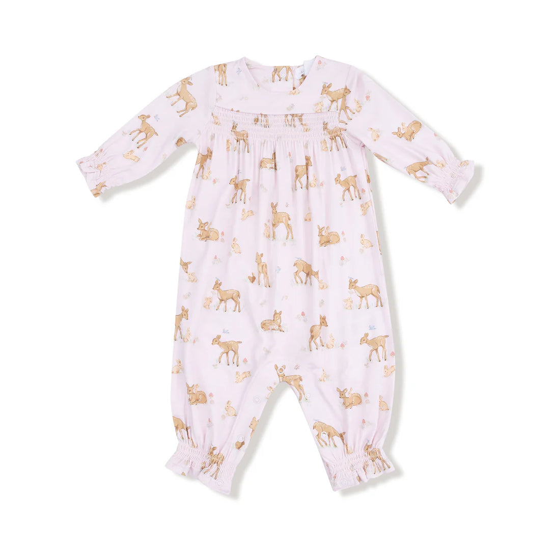 Smocked Romper - Little Fawn