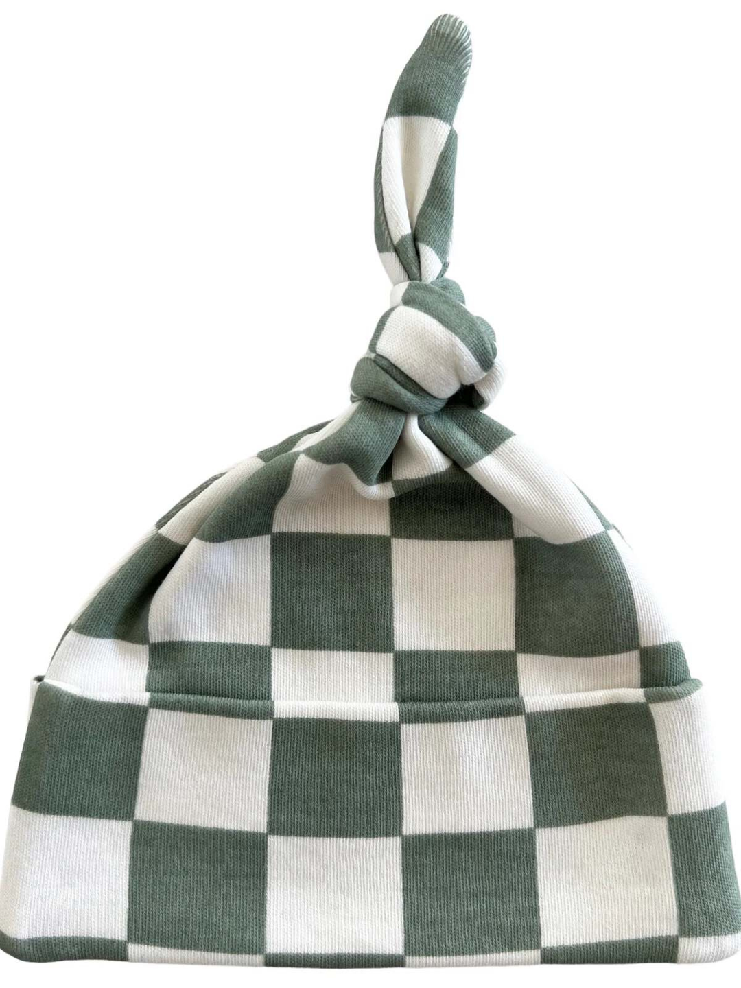 Matcha Milkshake Checkerboard Organic Beanie