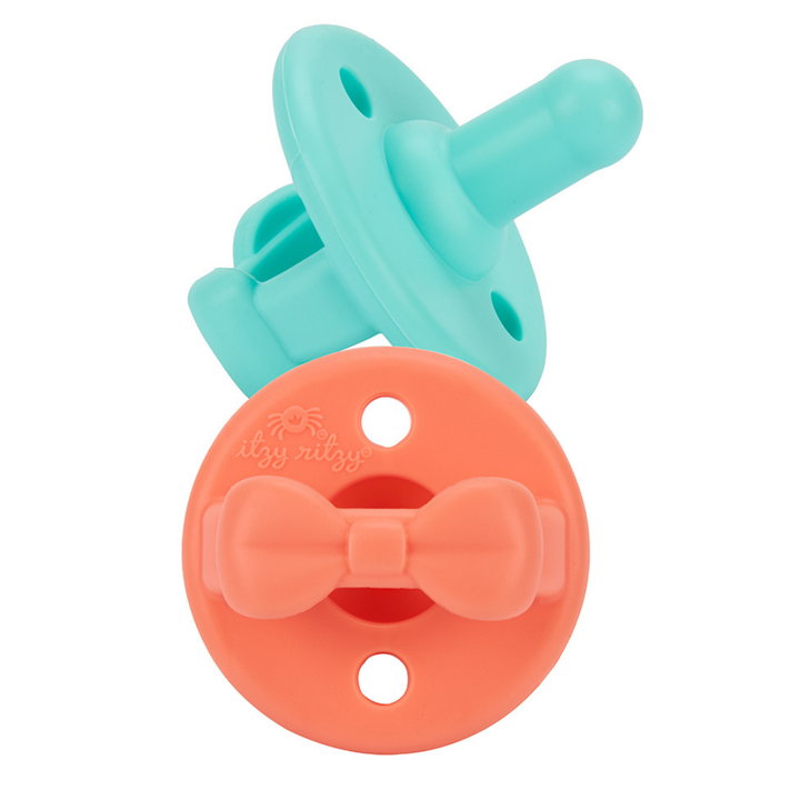 Sweetie Soother™ Pacifier Sets : Robin's Egg Blue + Navy Cables