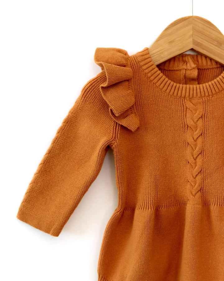 Scarlett Knit Bubble Romper - Brown