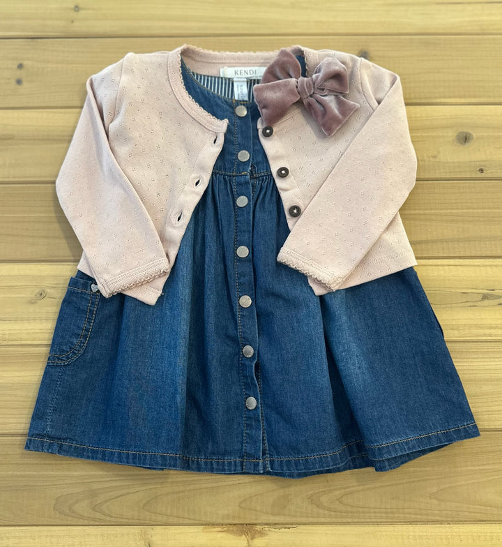 Blue dress with faded effect