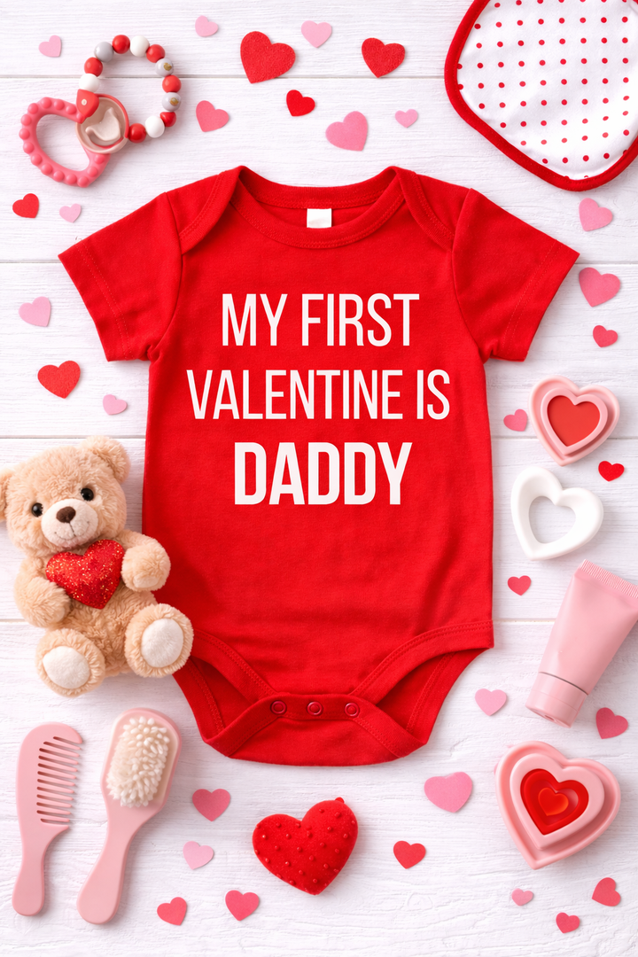 My First Valentine is Daddy onesie