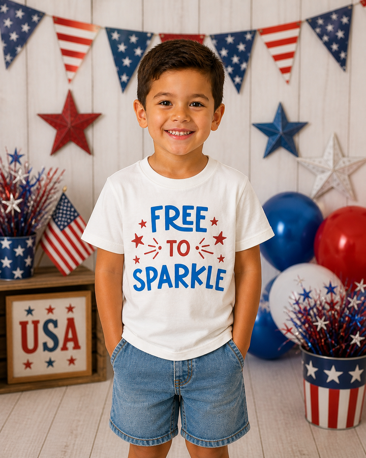 Free to Sparkle Tee in Cream
