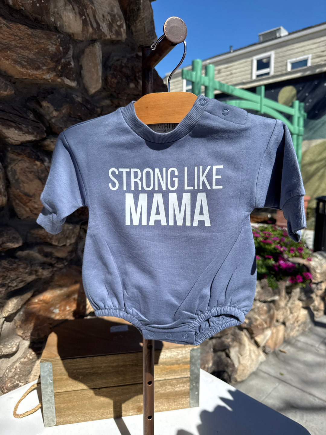 Strong Like Mama- LS Cornflower Blue