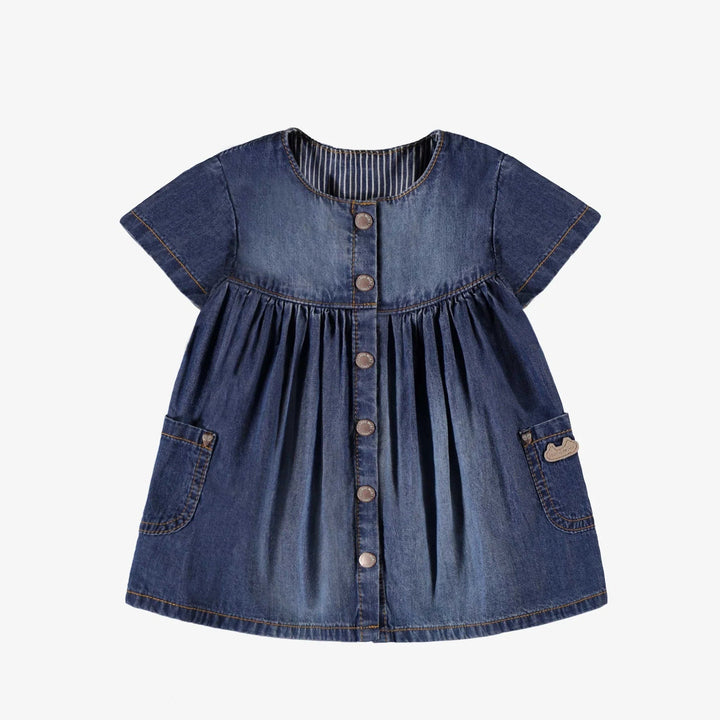 Blue dress with faded effect