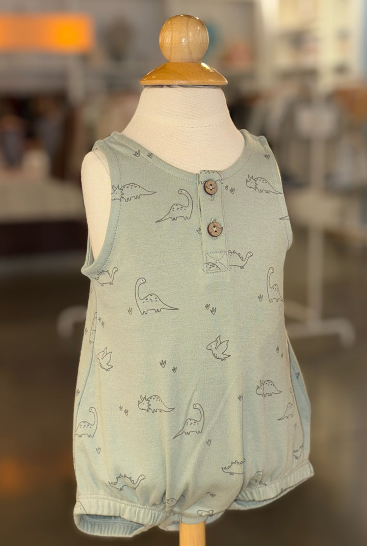 Sleeveless Bubble Romper - Dino