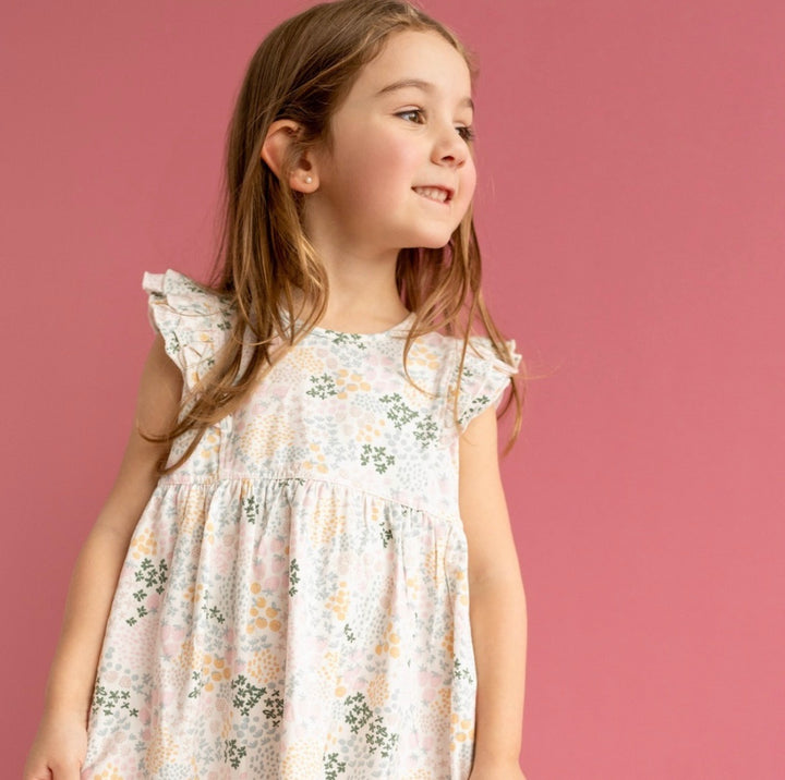 Cotton-Modal Dress - Fruit Patch on Cream