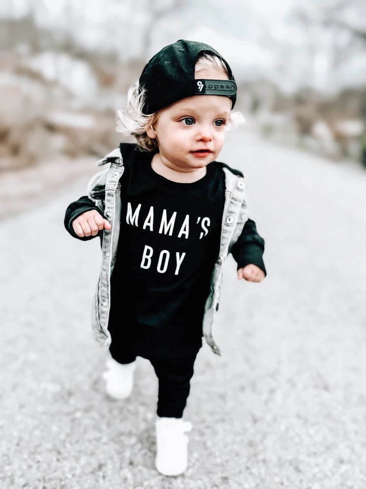 Mama's Boy - Black Tee