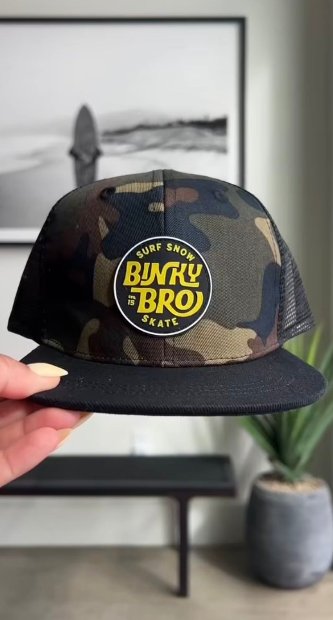Flat Top Hat in Camo