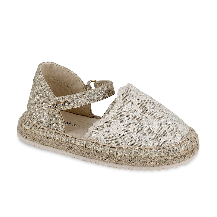 Jute Strap Shoes - Gold
