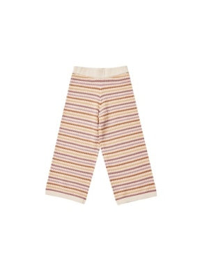 Knit Wide Leg Pant - HONEYCOMB STRIPE