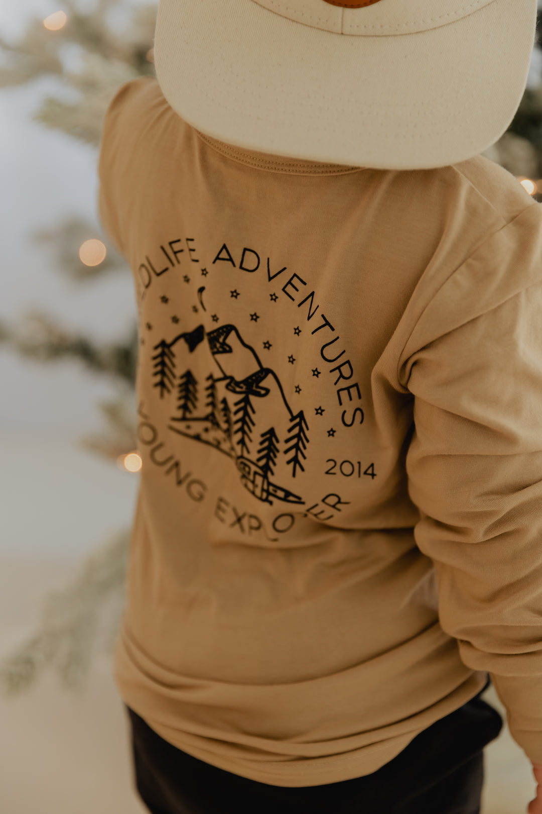 Kids Longsleeve Screen-Printed Tee in Wildlife Adv.