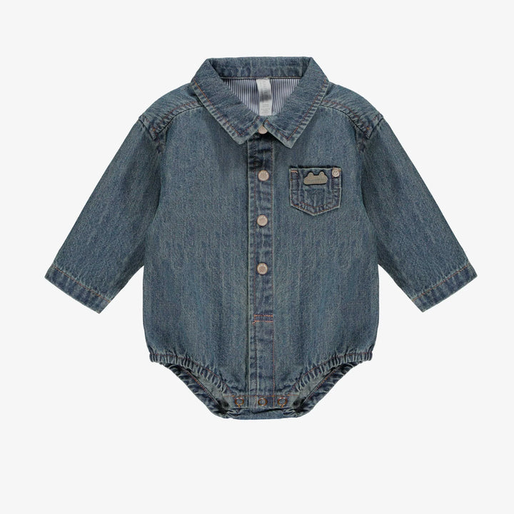 Denim Shirt L/S Medium Blue
