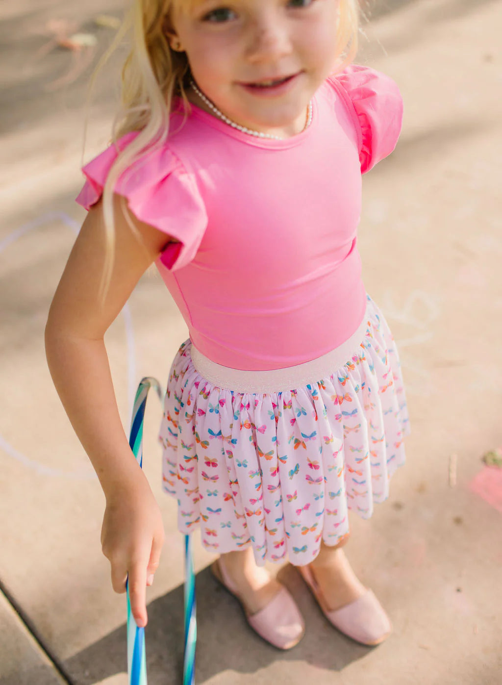Tulle Skirt in Rainbow Butterfly