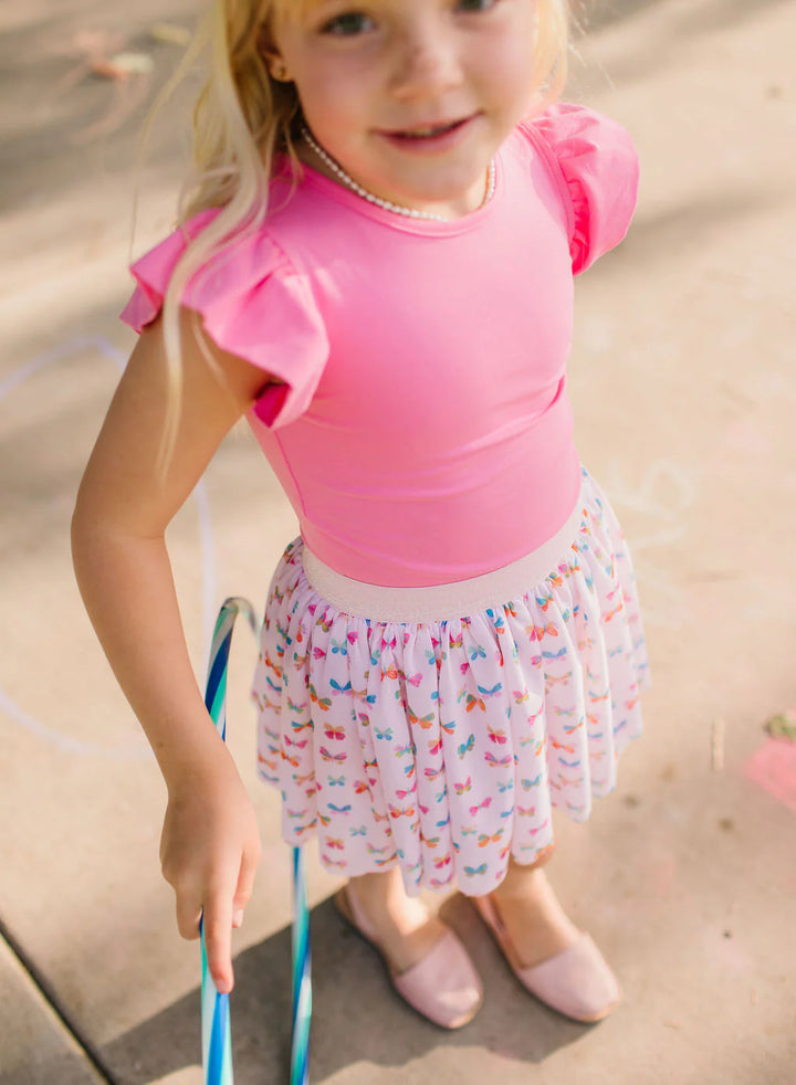 Tulle Skirt in Rainbow Butterfly