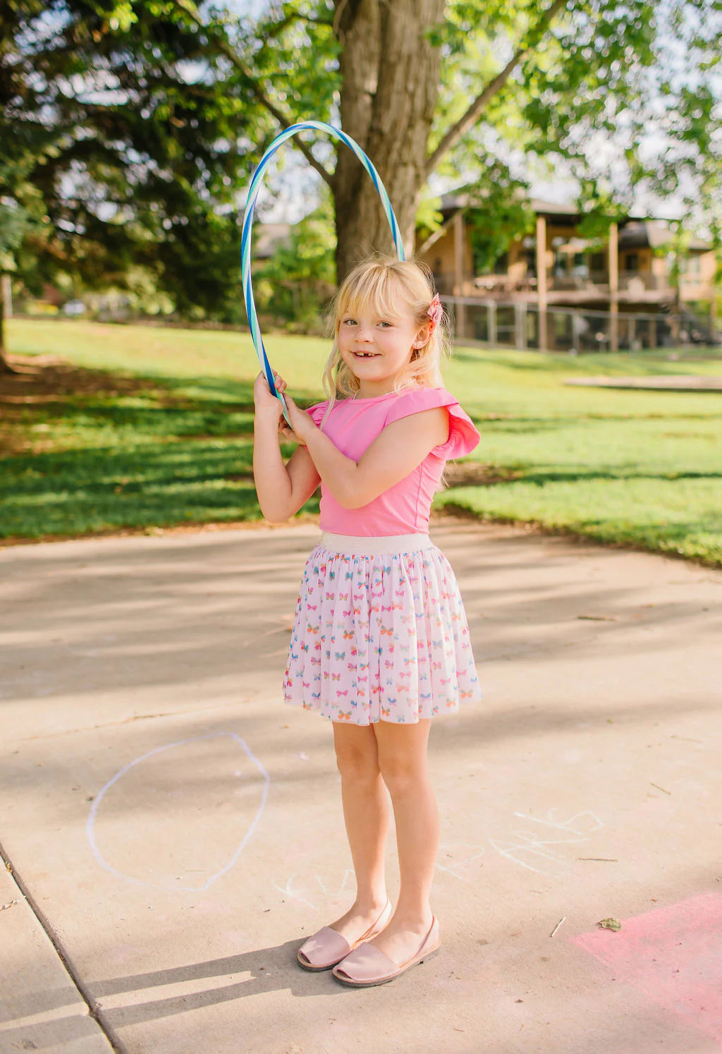 Tulle Skirt in Rainbow Butterfly