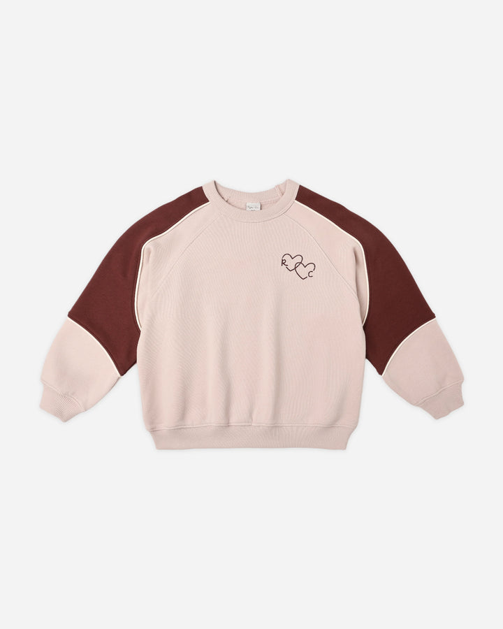 Paneled Sweatshirt - Blush