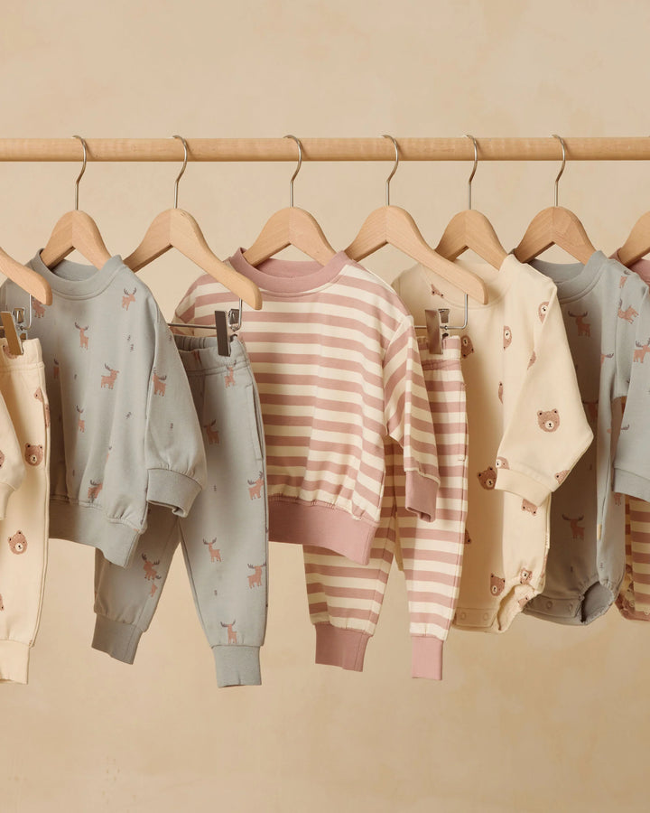 Relaxed Sweatshirt - Pink Stripe