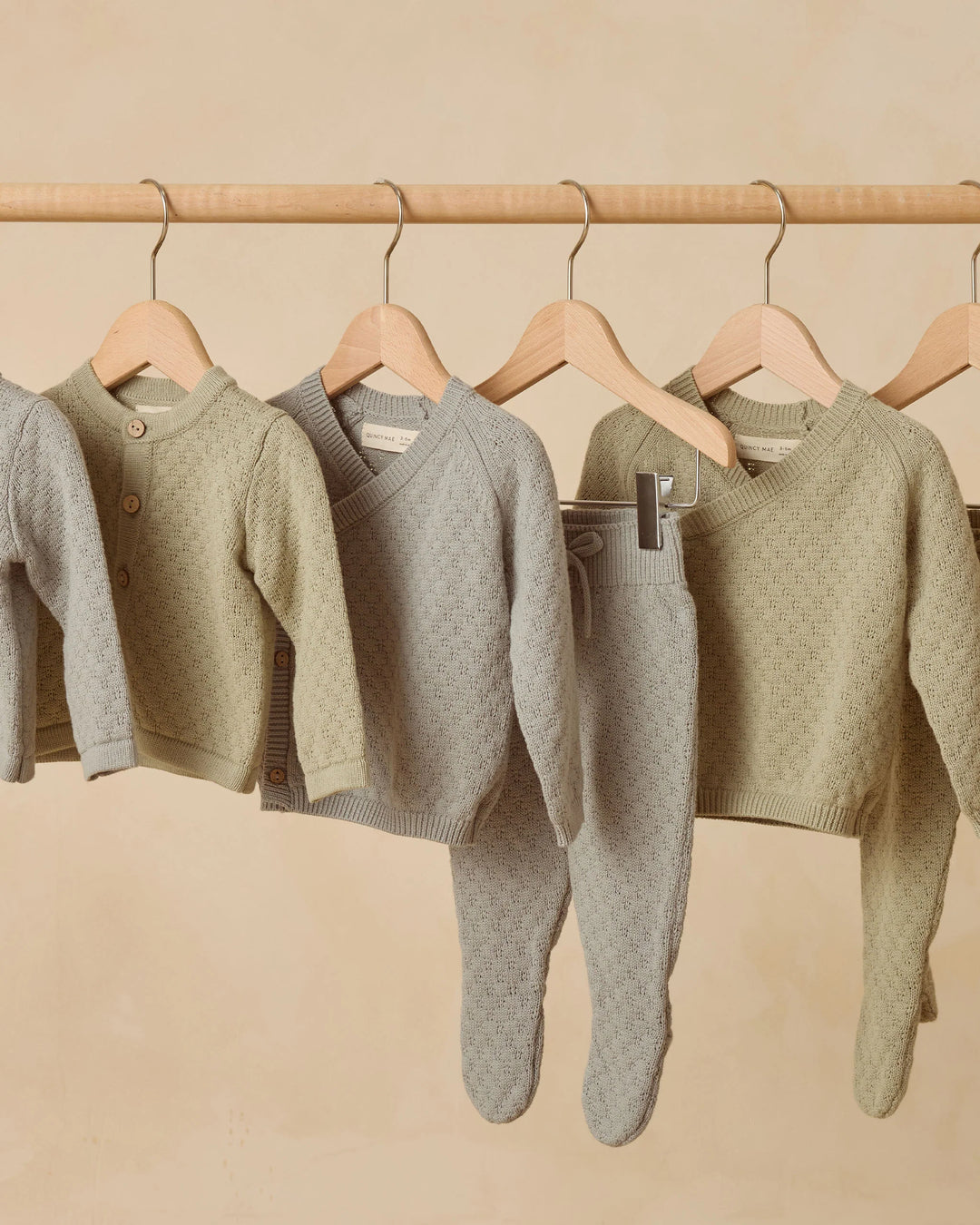 Knit Wrap Top + Pant Set - Steel Blue