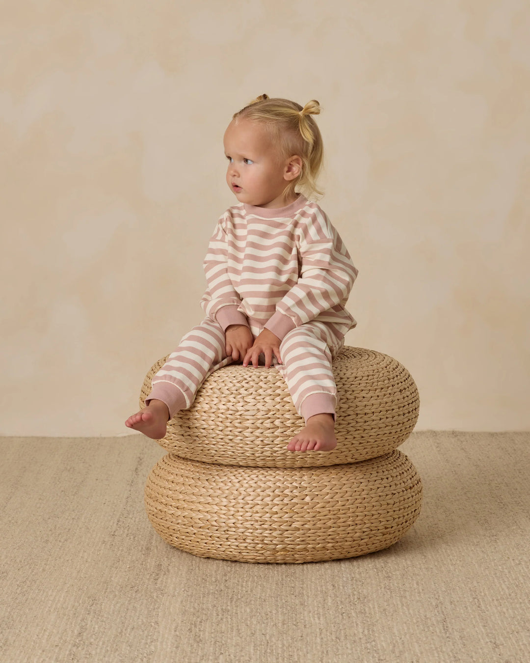Relaxed Sweatshirt - Pink Stripe