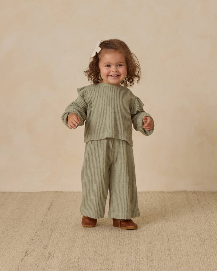 Ruffle Cozy Set - Fern