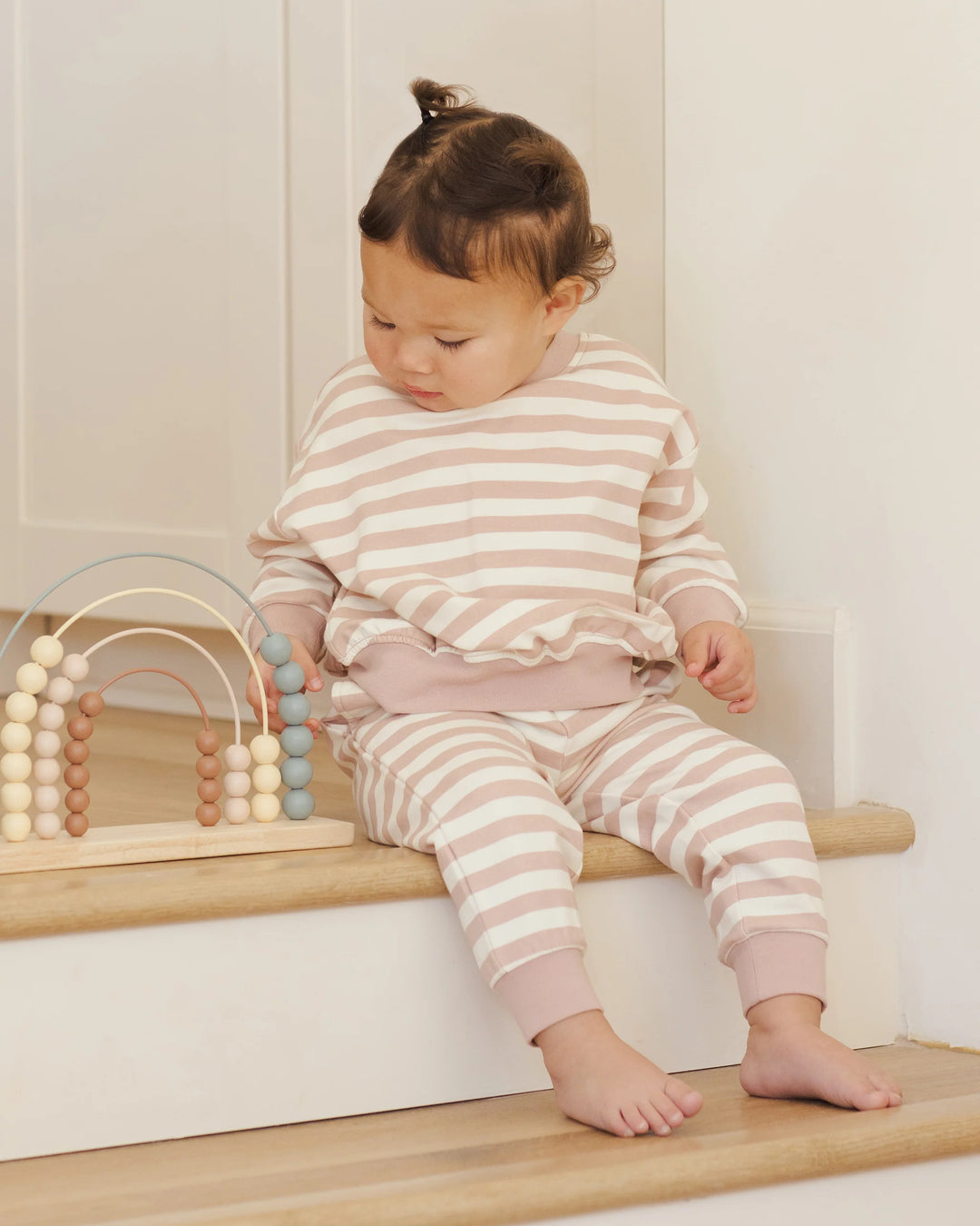 Relaxed Sweatshirt - Pink Stripe