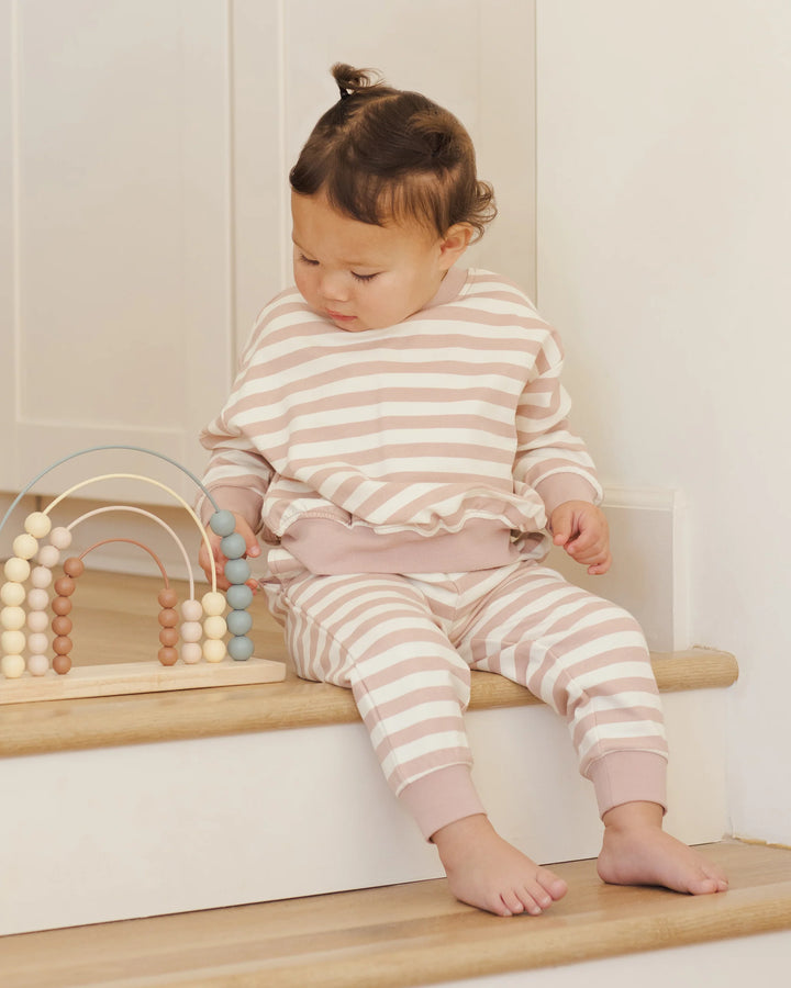 Relaxed Sweatshirt - Pink Stripe